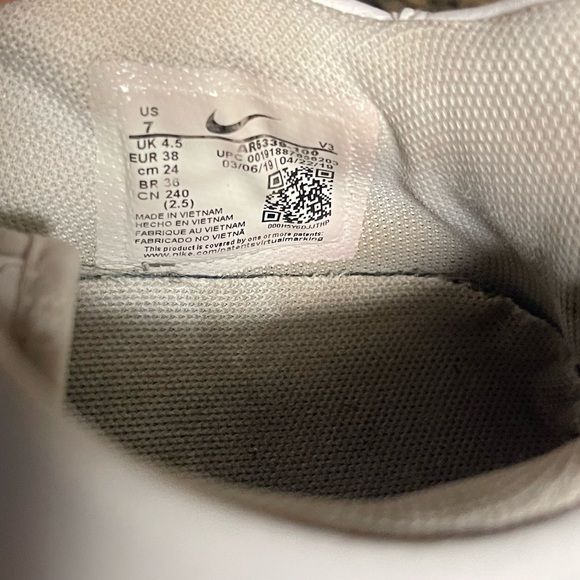 Nike Air Force 1 White Casual Shoes Sneakers Platform Sole - Size 7 - Picture 7 of 8